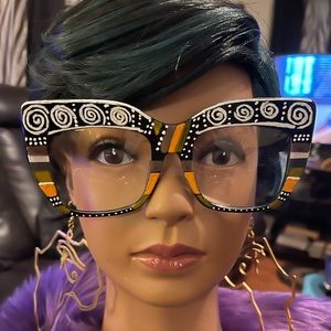 Hand Painted Clear Fashion Eyewear by Me